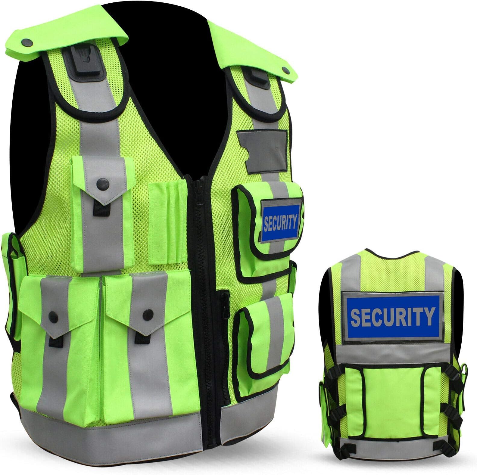Hi Viz Tactical Security Dog Handler Vest Enforcement CCTV Tac Vest (PRESS)