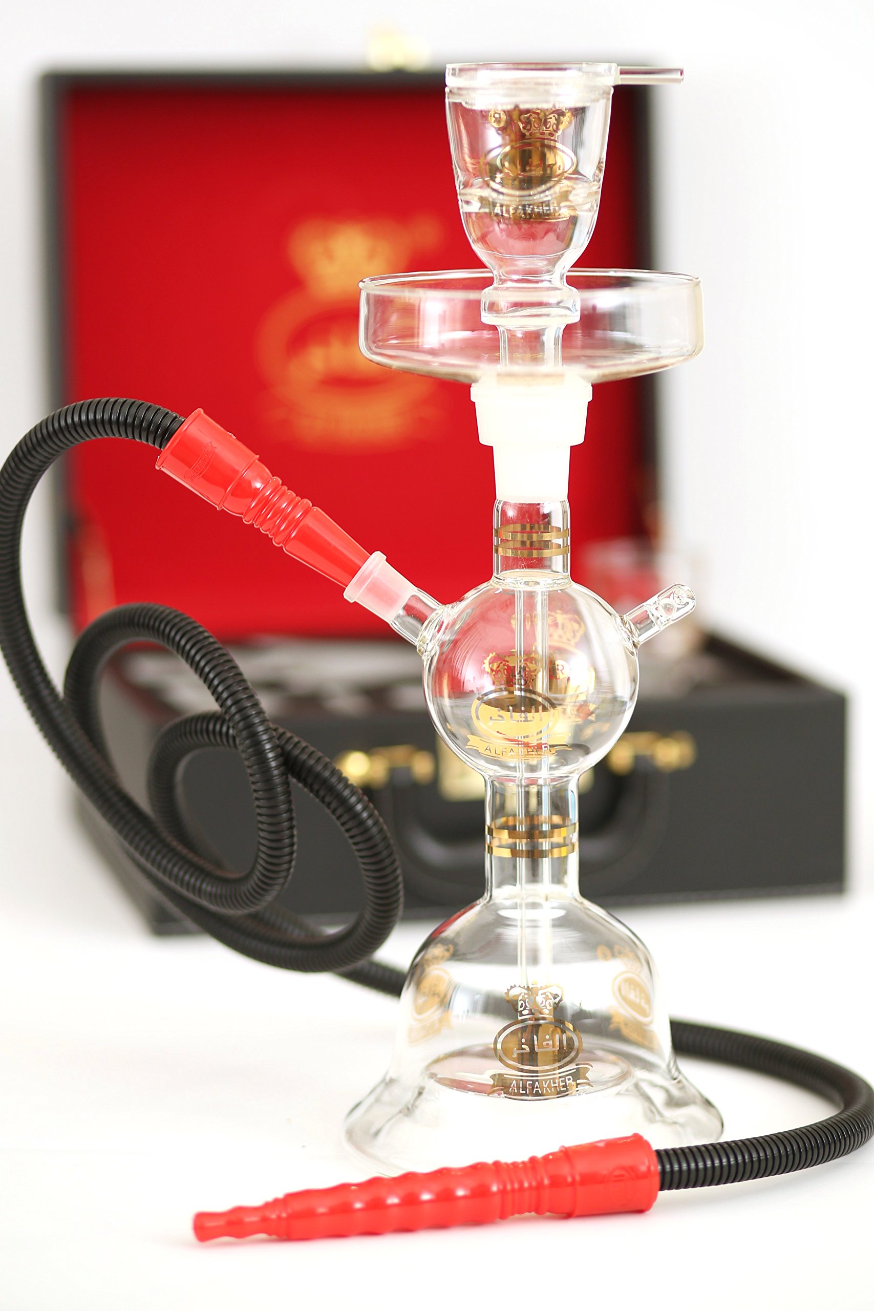 14" All Glass Hookah Shisha by AlFakher (1 Head 1 Screen) Buy Online