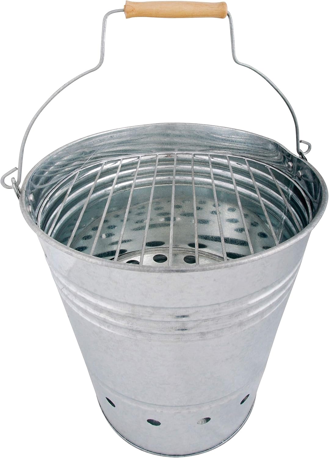 Esschert Design Grill-Kübel, Eimer, Grill mit Griff, 35x31x34 cm