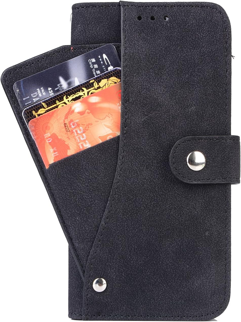 Galaxy S7 Edge Case,Maxcury Phone wallet case - Synthetic Chamois Leather Wallet Flip Cover with [Card Slots] and [Stand] Function for Samsung Galaxy S7 Edge (Balck)