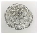 Elegant Dressy Beaded Wire Kippah for Women - Silver