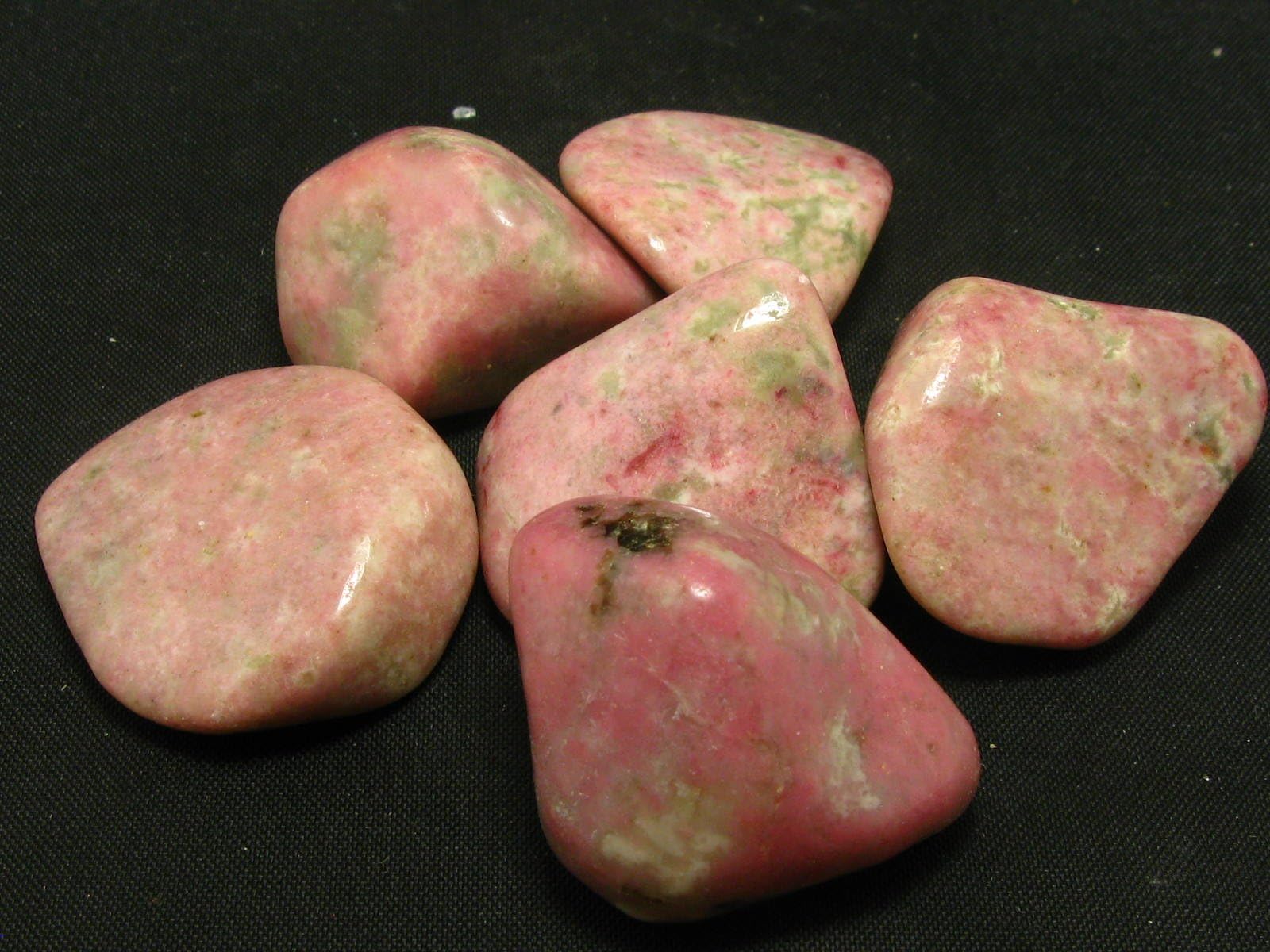 One (1) Pink Thulite Tumbled Stone From Norway - 1.1"