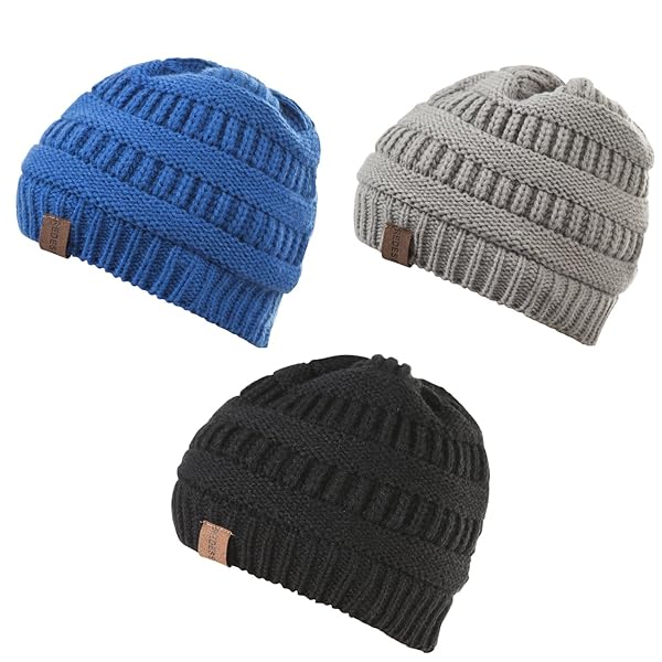 REDESS Baby Boy Winter Warm Fleece Lined Hat, Infant Toddler Kids Beanie Knit Cap For Girls and Boys [0-5years]