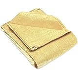 Fiberglass 4' x 6' Welding Blanket, Cover, Retardant | Fireproof. Thermal resistant insulation. Brass grommets for easy Hanging and Protection