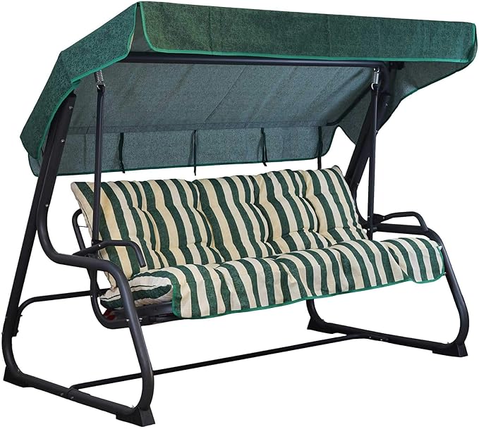 Set Coussins + Toit De Remplacement Pour Balancelle 3 Places