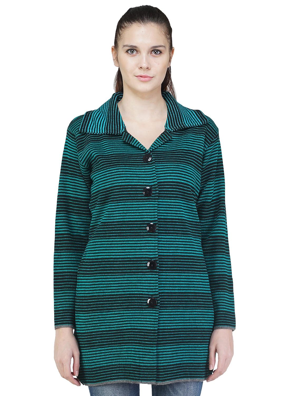 montrex green color stylish women cardigans