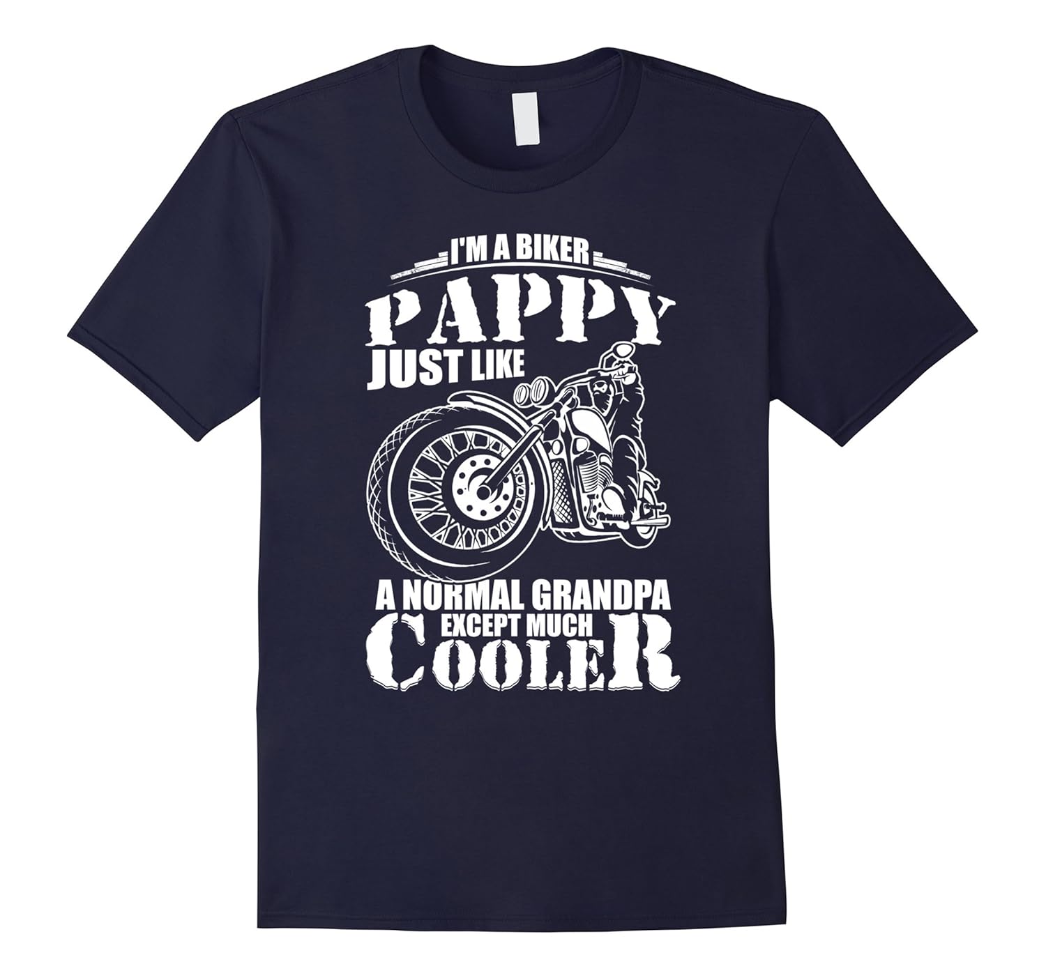 Mens I'm A Biker Pappy Shirt Funny Quote Rider Motorcycle-ANZ