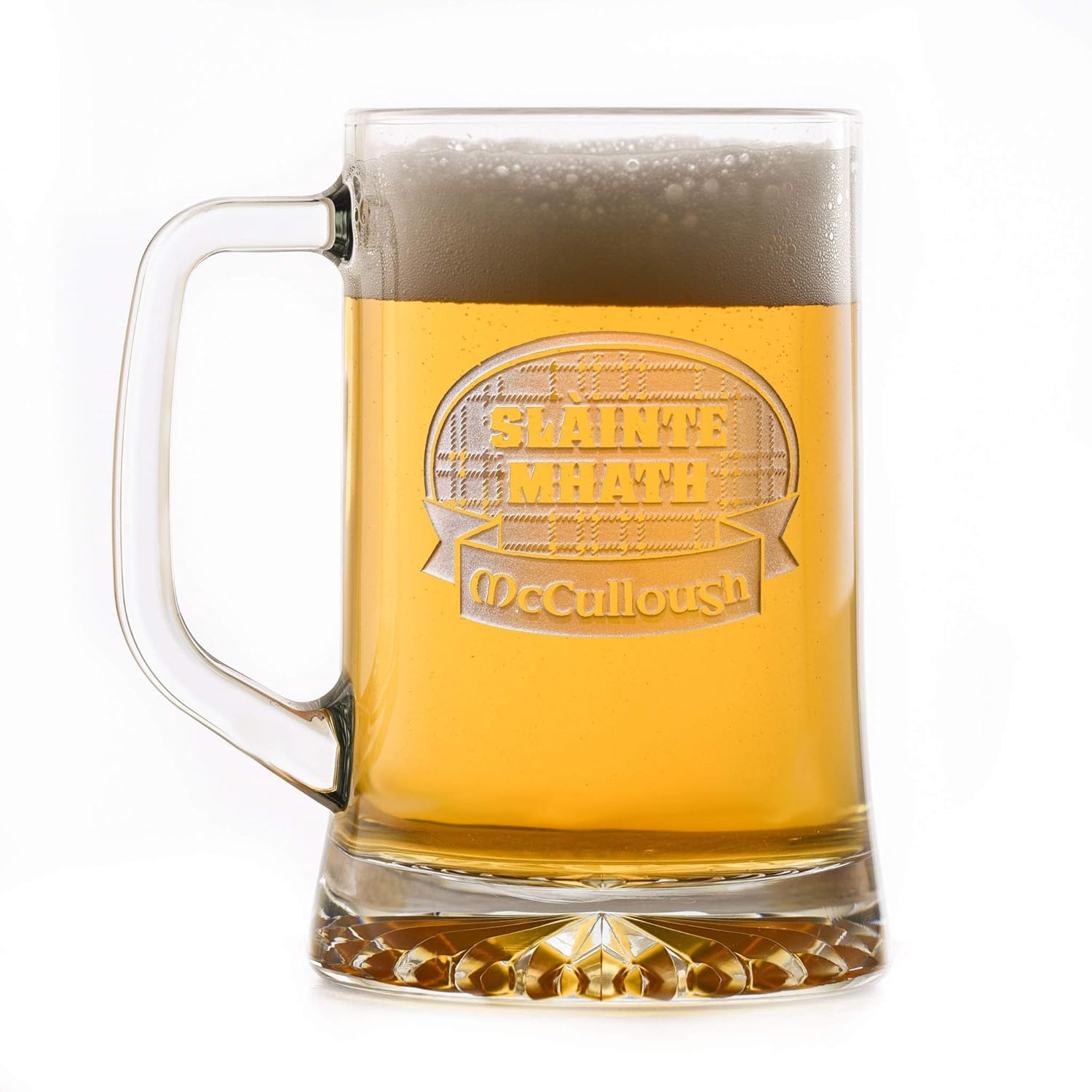 Scottish Cheers Slainte Mhath Engraved Beer Mug (Set Of 4