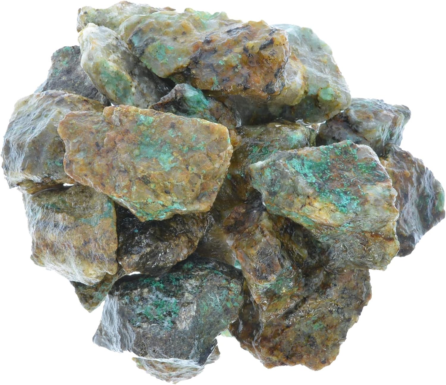 Hypnotic Gems Materials: 2 lbs Bulk Rough Chrysocolla Stones from Madagascar - Raw Natural Crystals for Cabbing, Cutting, Lapidary, Tumbling, Polishing, Wire Wrapping, Wicca and Reiki Crystal Healing: Home & Kitchen