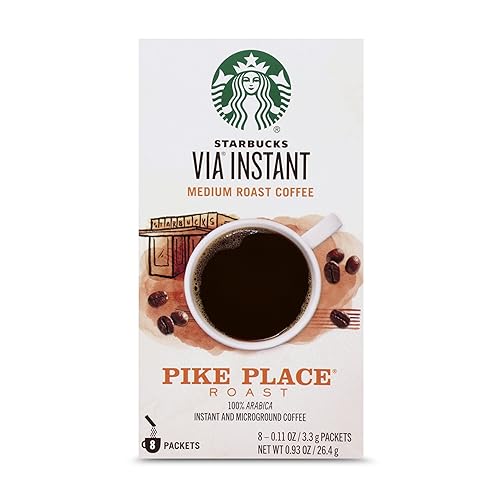 Starbucks VIA Instant Pike Place Roast Medium Roast Coffee, 8 Count (Pack of 1)