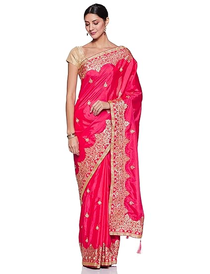 Womanista silk with blouse piece Saree