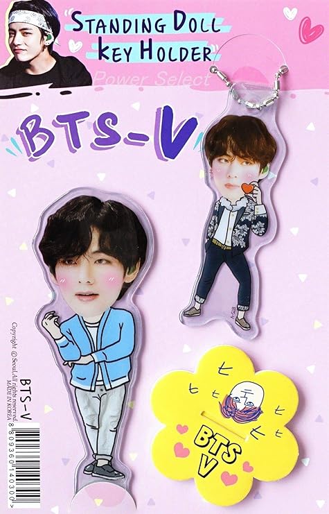 Amazon 防弾少年団 Bts V テテ グッズ キーホルダー スタンディングドール フィギュア メッセージカード 3点セット アイドル 芸能人グッズ 通販