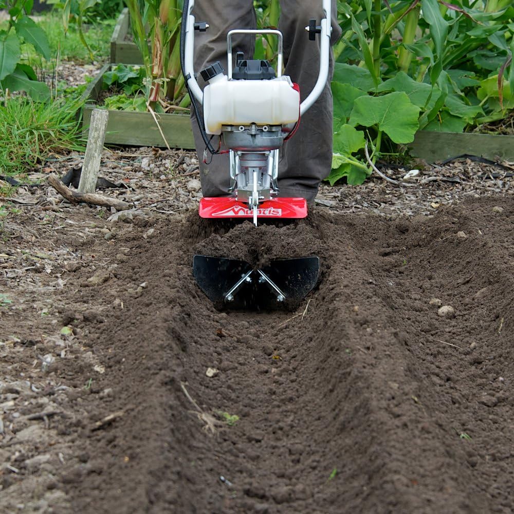 Mantis 7940 4-Cycle Gas Powered Cultivator, red & 3333 Power Tiller Plow Attachment for Gardening: Garden & Outdoor