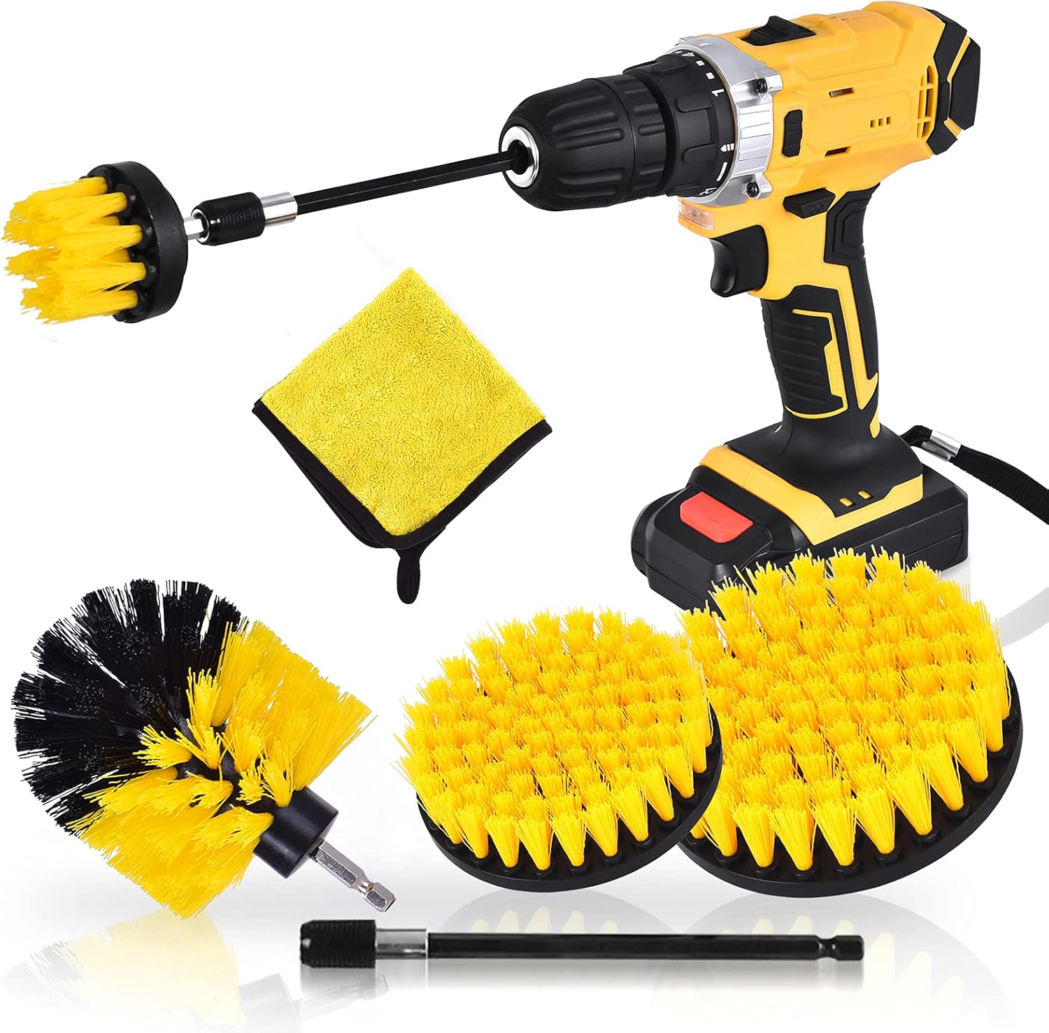 Drill Brush Attachment 6 Pieces Power Scrubber Electric Drill Cleaning