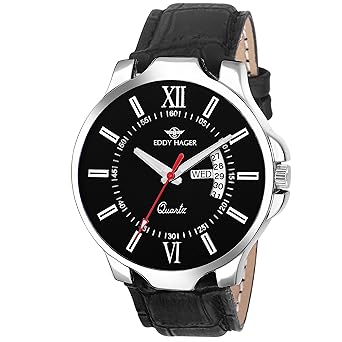 Black Day and Date Mens Watch EH-106-BK