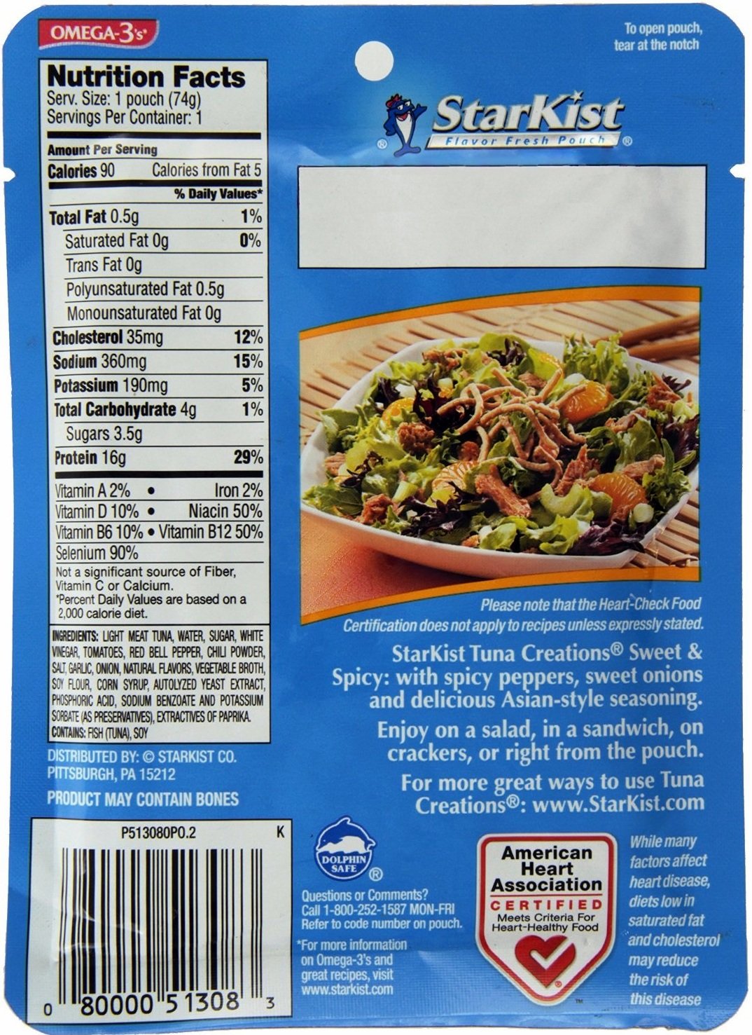 Starkist Sweet And Spicy Tuna Nutrition Facts Nutrition Pics