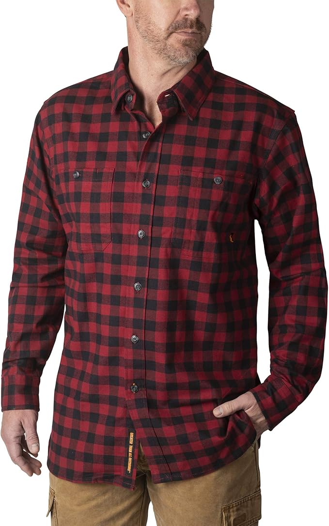mens stretch flannel shirt