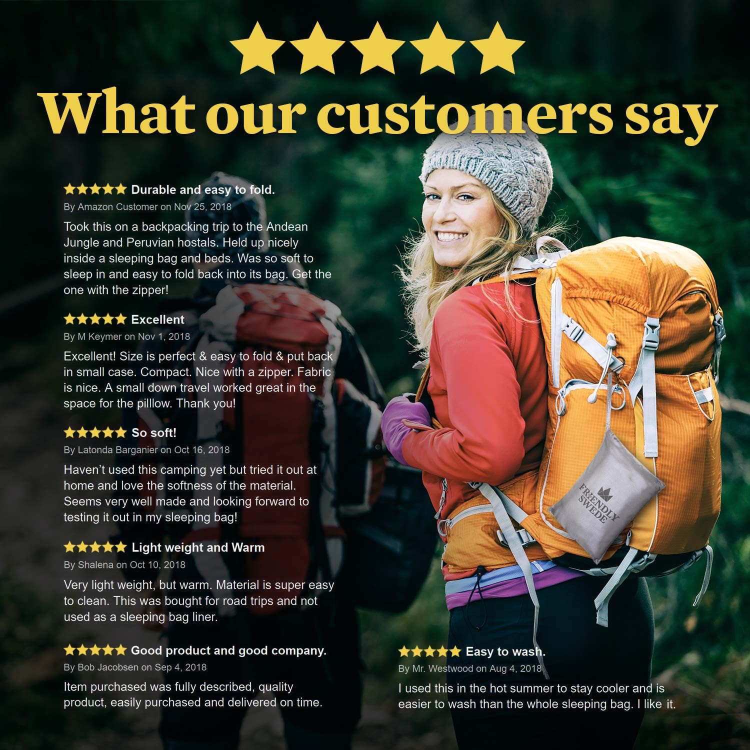 The Friendly Swede Travel And Camping Sheet Sleeping Bag Liner Silver With Zipper