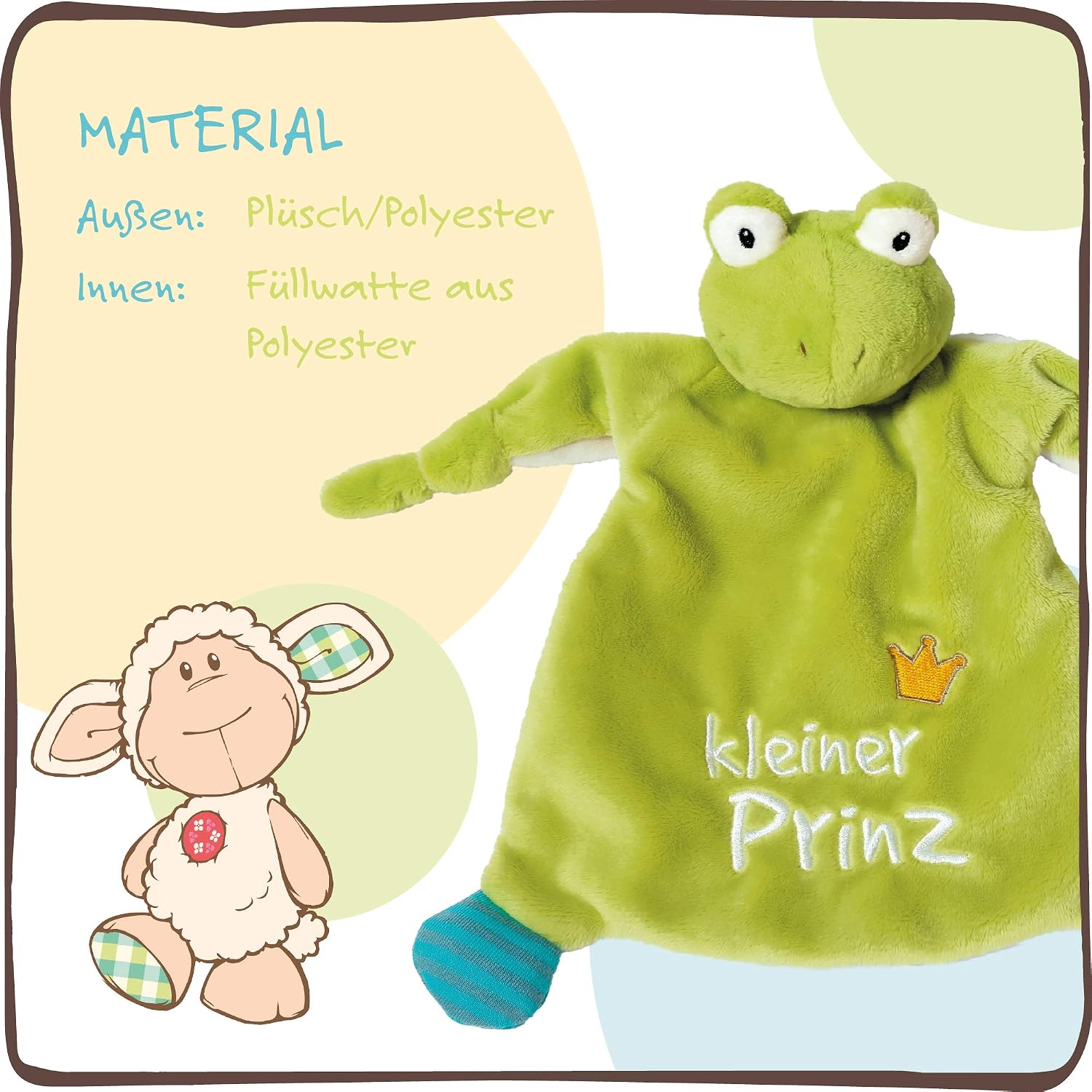 'Nici 40045 Cuddly Blanket Stitched"Le Petit Prince – Frog, Message and Picture 25 x 25 cm - Image 5