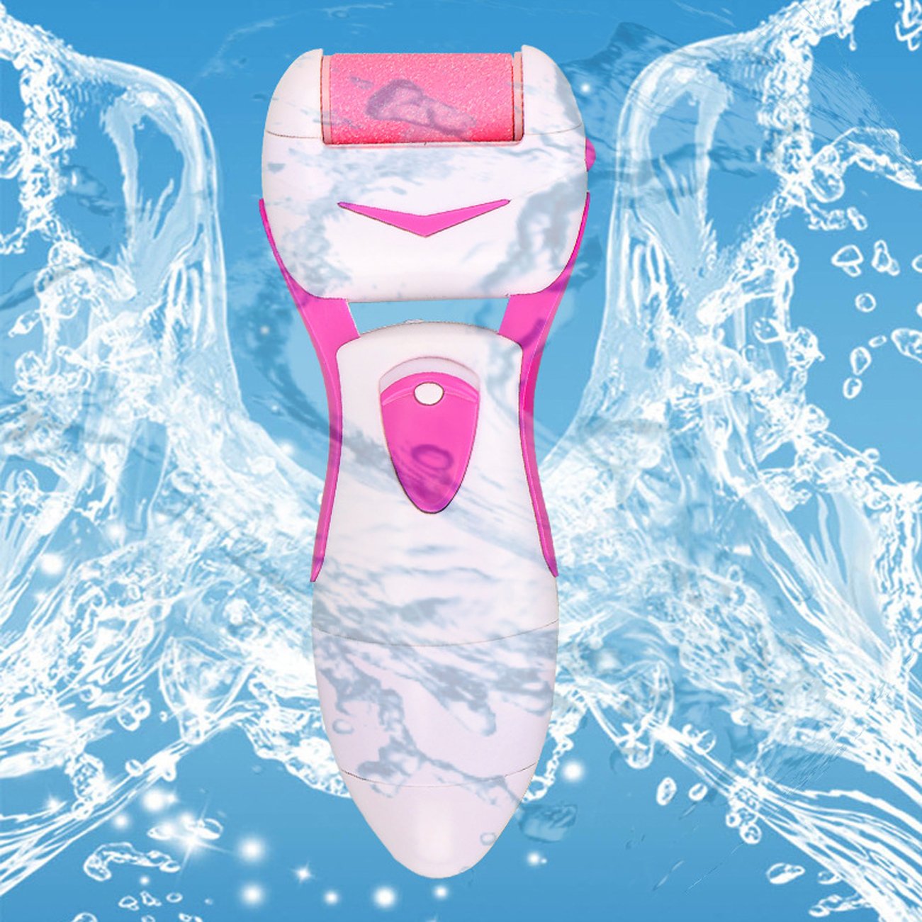 Electric Callus Remover Shaver Exfoliating Foot Hard Dry Skin Remover Tool Skin-smoothing Pedicure Kit (Rose)