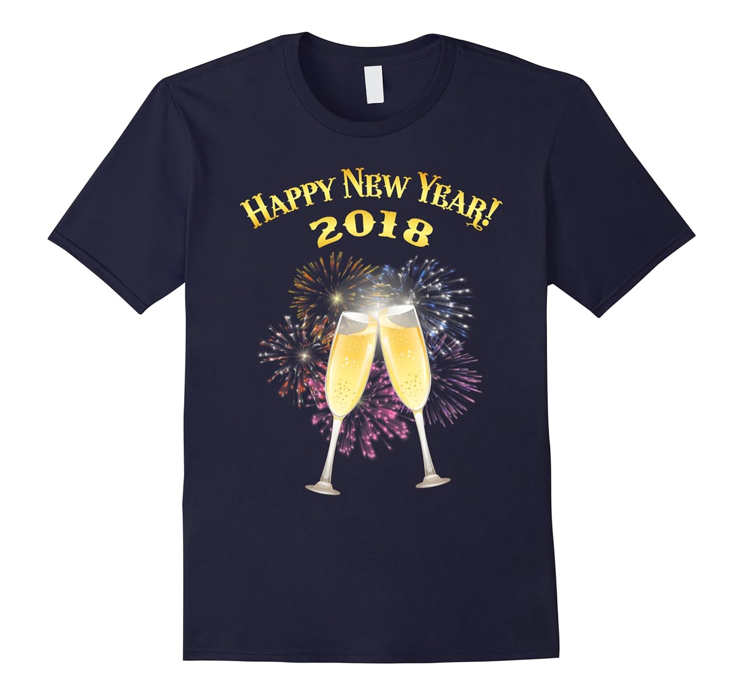 Happy New Year T-Shirt New Years Eve Party, New 2018 T-Shirt-ANZ