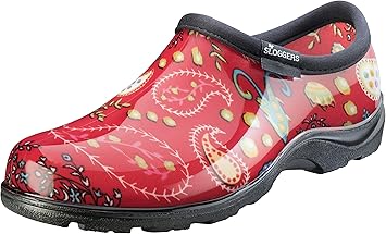 Amazon Com Sloggers Women S Waterproof Rain And Garden Shoe With Comfort Insole Paisley Red Size 7 Style 5104rd07 Garden Outdoor
