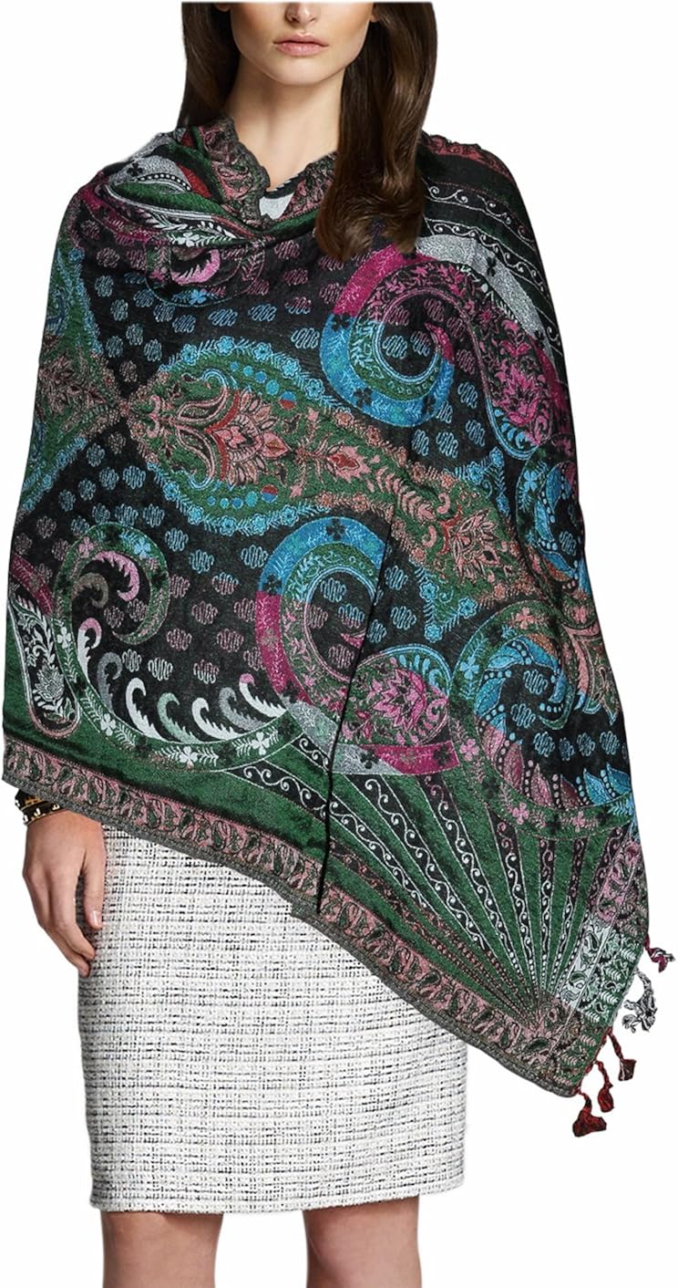 Indian Women Multicolor Wool Shawl Amazon.co.uk Clothing