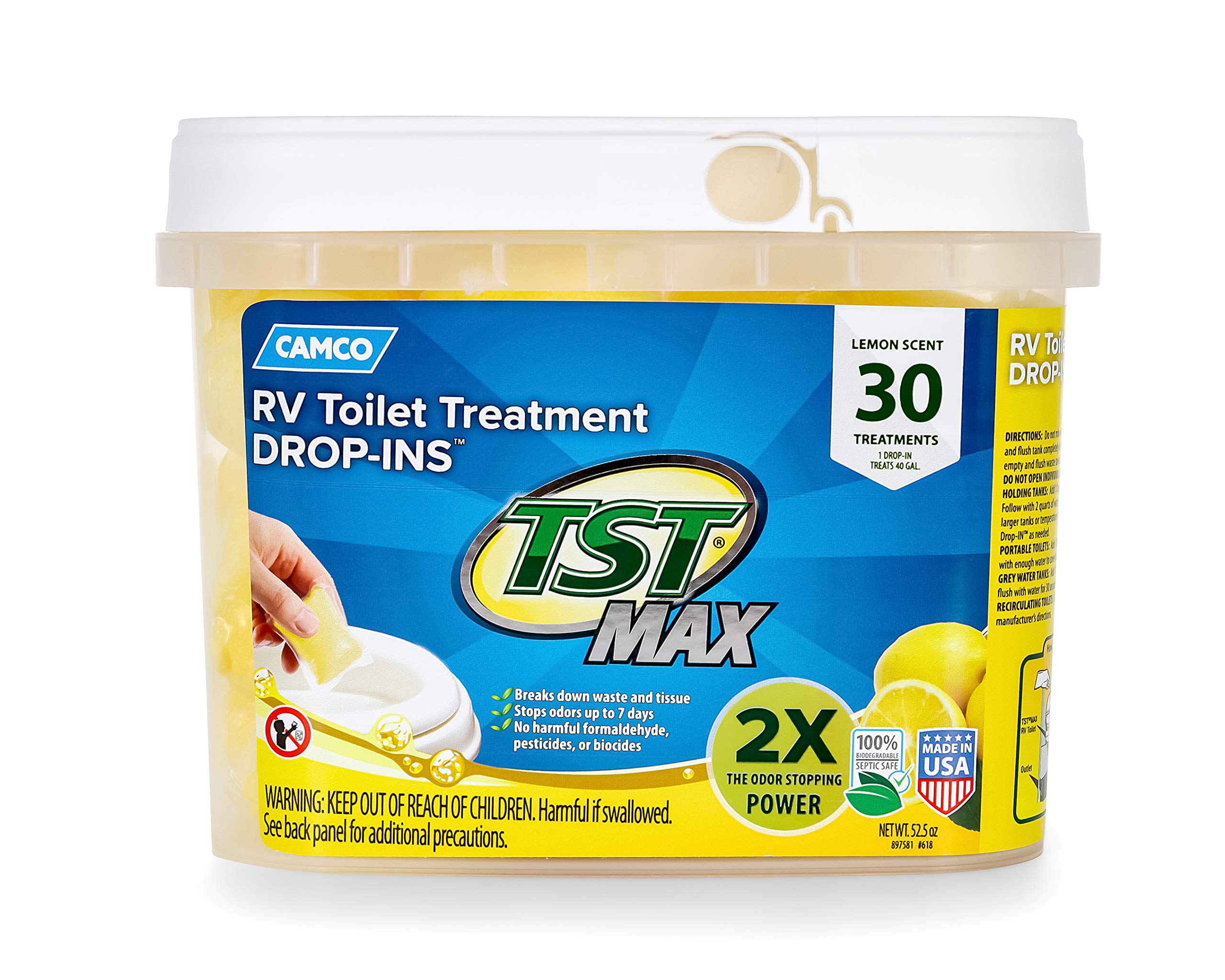 Buy Camco TST MAX RV Toilet DropINs Control Unwanted Odors and Break