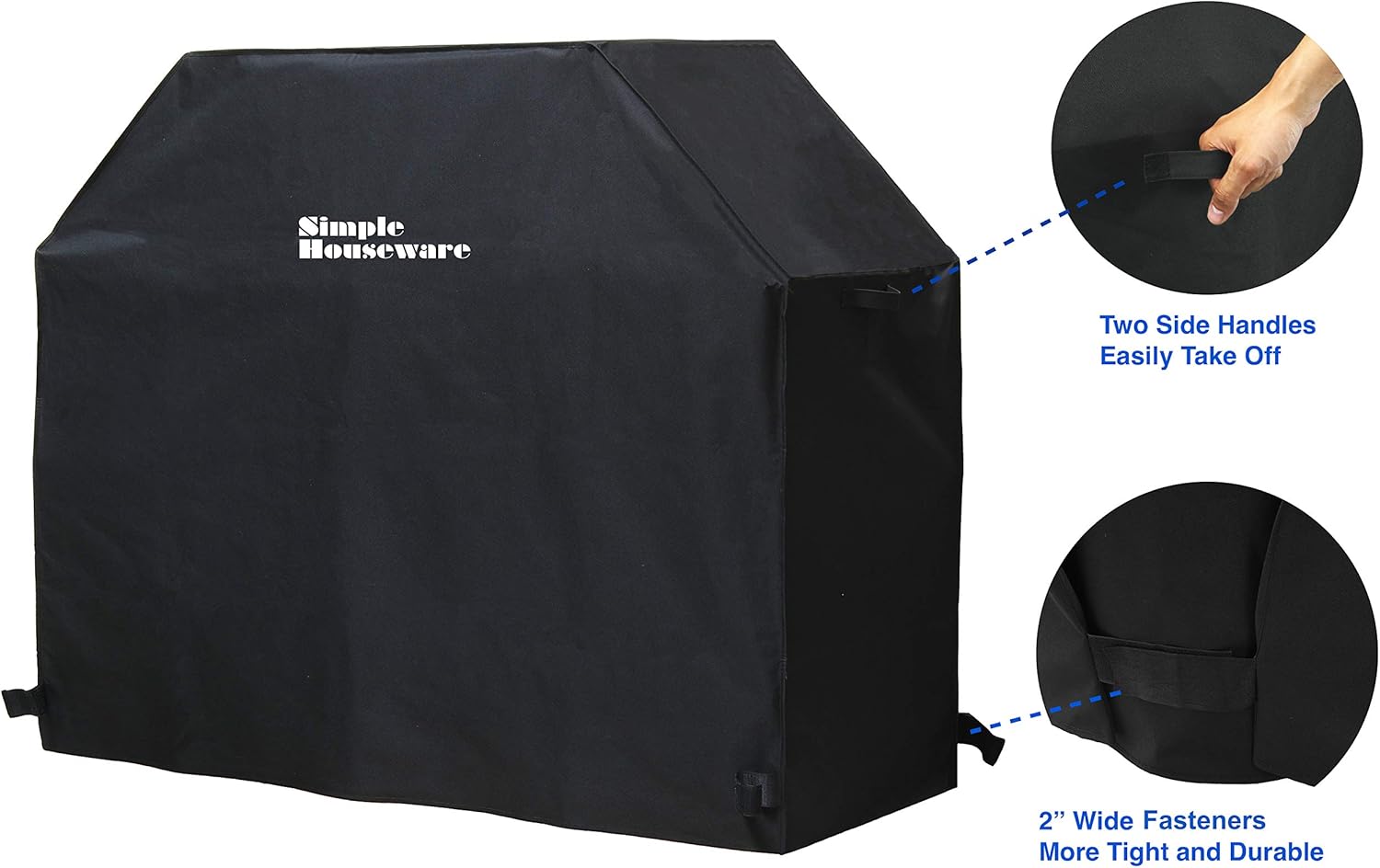 Simple Houseware 58-inch Waterproof Heavy Duty Gas BBQ Grill Cover, Weather-Resistant Polyester : Garden & Outdoor