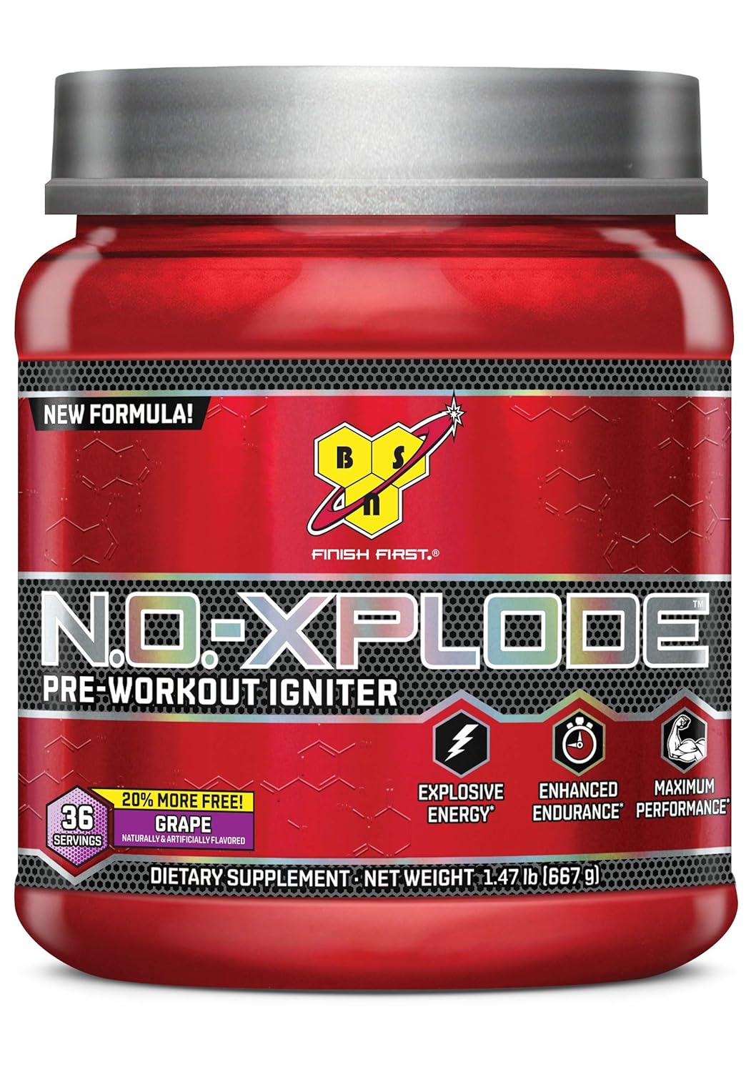 BSN N.O.XPLODE PreWorkout Supplement with Creatine, Beta