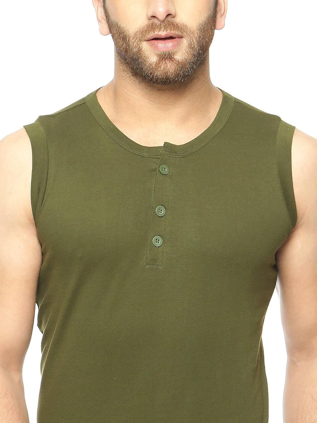 gritstones men's cotton round neck t-shirt (green)