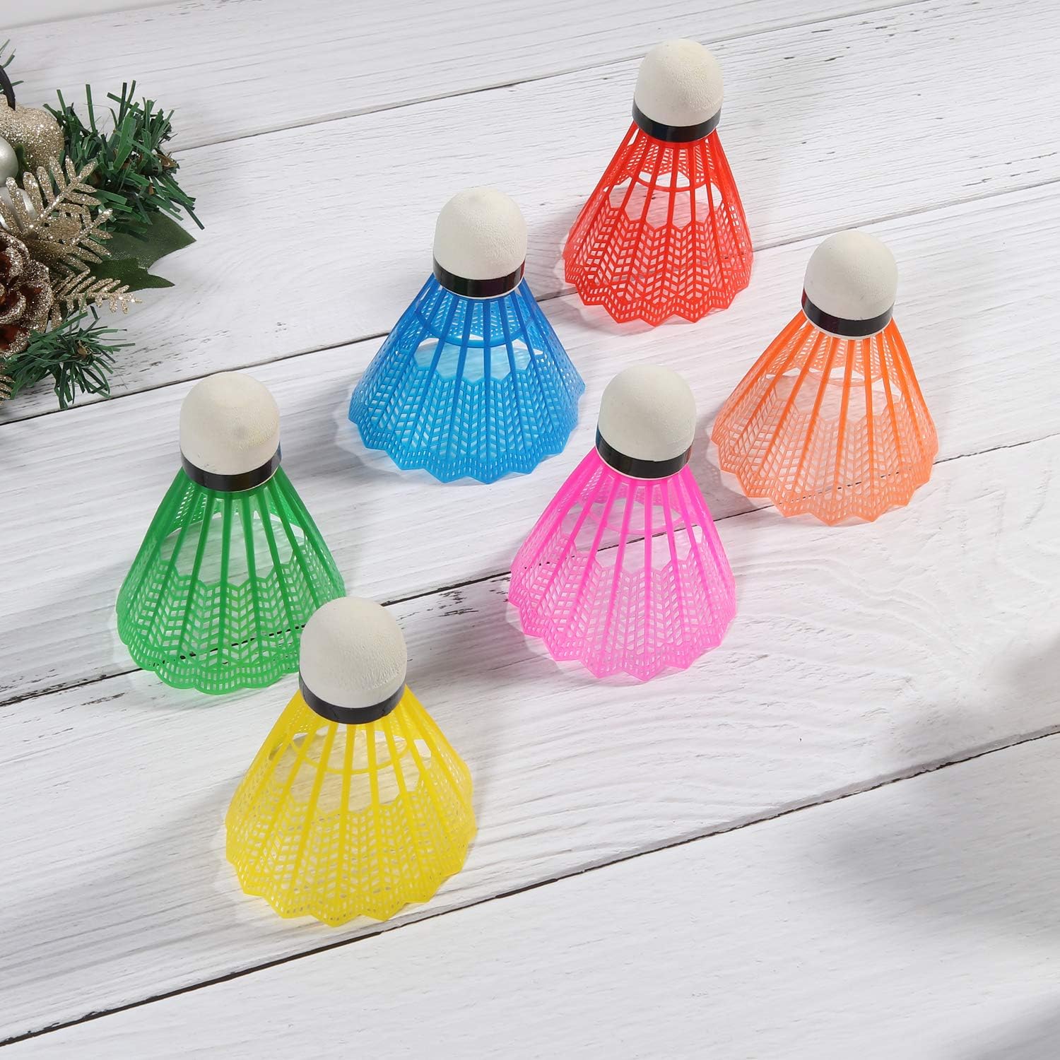 12pcs Nylon Badminton Shuttlecocks Sports Birdies Shuttlecock for Outdoor Indoor Sports Activities (12pcs Multicolor) : Sports & Outdoors