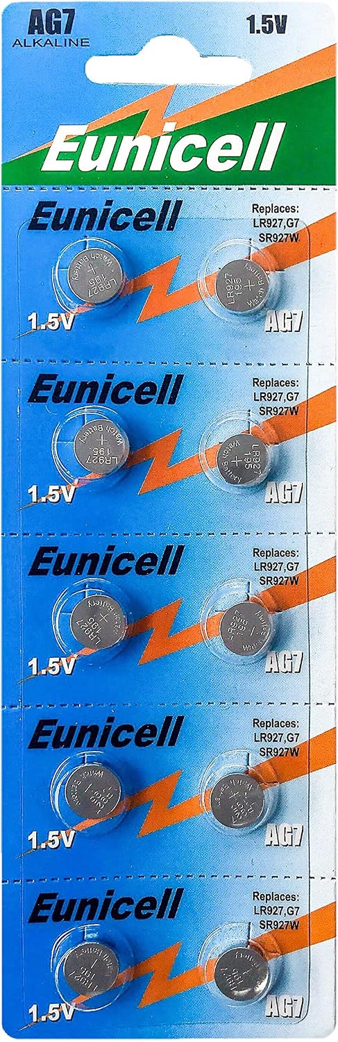Eunicell 1.5 V alkaline batteries type: AG7 (Pack of 10)