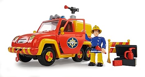 Simba 109251054 - Feuerwehrmann Sam Feuerwehrauto Venus mit Figur