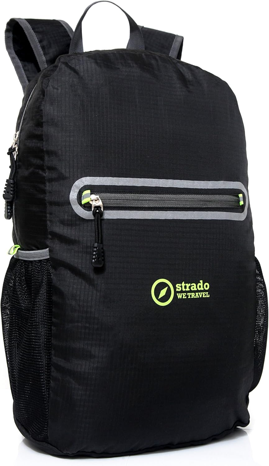 Strado Packable, waterproof daypack, comfortable foldable 20L backpack with chest strap and