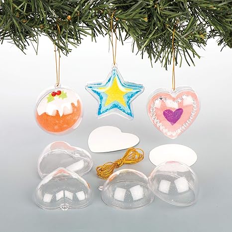 Download Amazon Com Baker Ross Hanging Glitter Baubles For The Christmas Tree Creative Art And Craft Supplies For Kids To Make Personalise And Decorate Pack Of 9 Toys Games PSD Mockup Templates