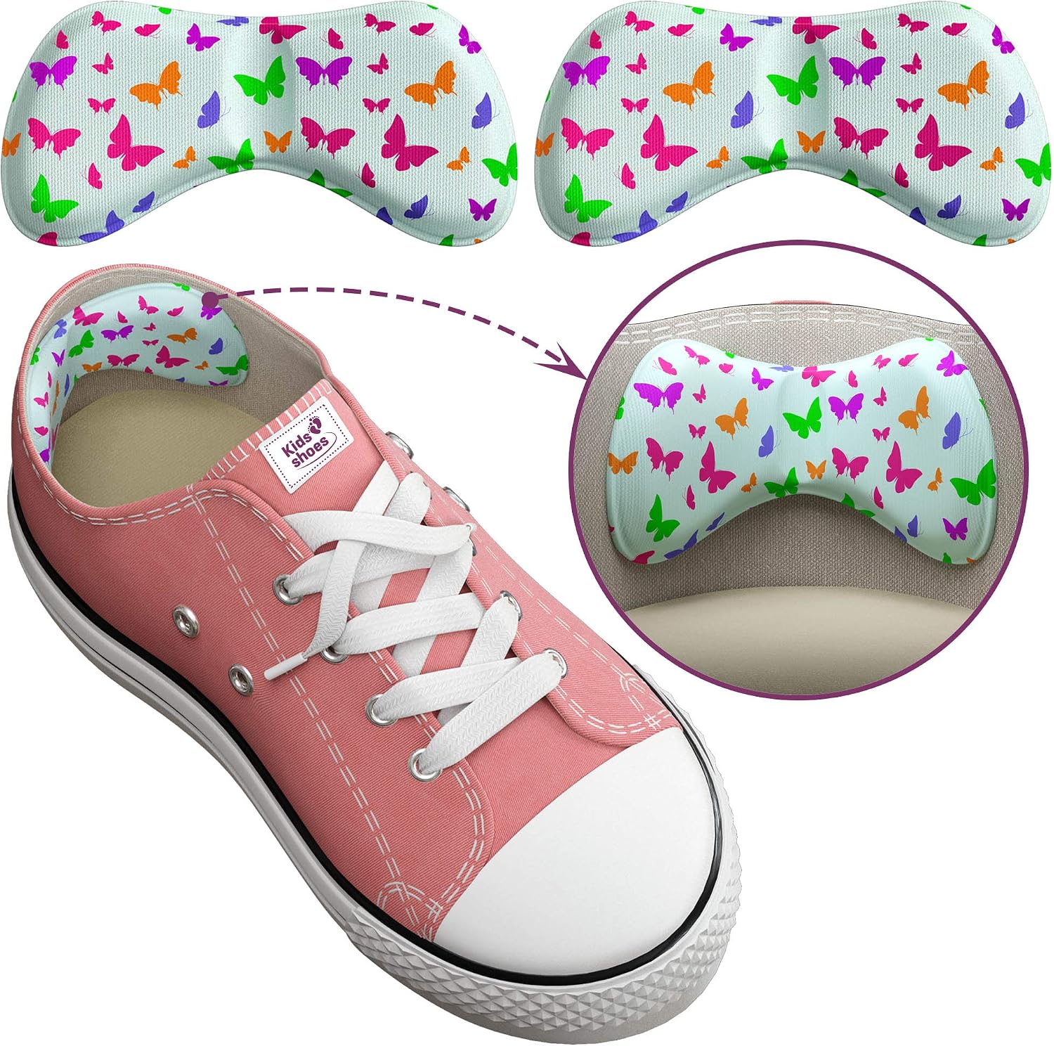 Double Gel Butterfly Heel Grips, Invisible Extra Sticky Shoe Protectors