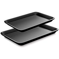 Non-Stick Cookie Sheet Baking Pans - 2-Pc. Professional Quality Kitchen Cooking Non-Stick Bake Trays w/ Black Diamond…