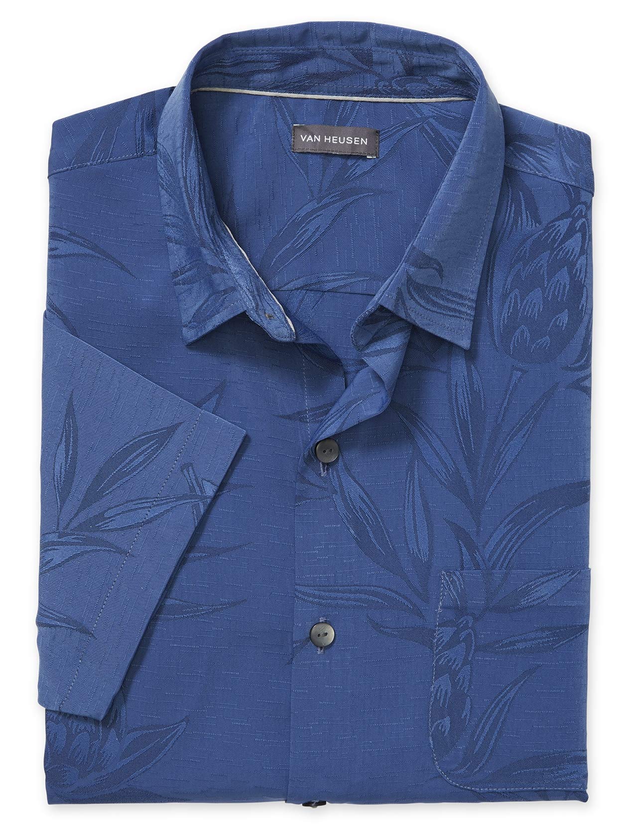 Van Heusen Men's Big and Tall Air Tropical Short Sleeve Button Down