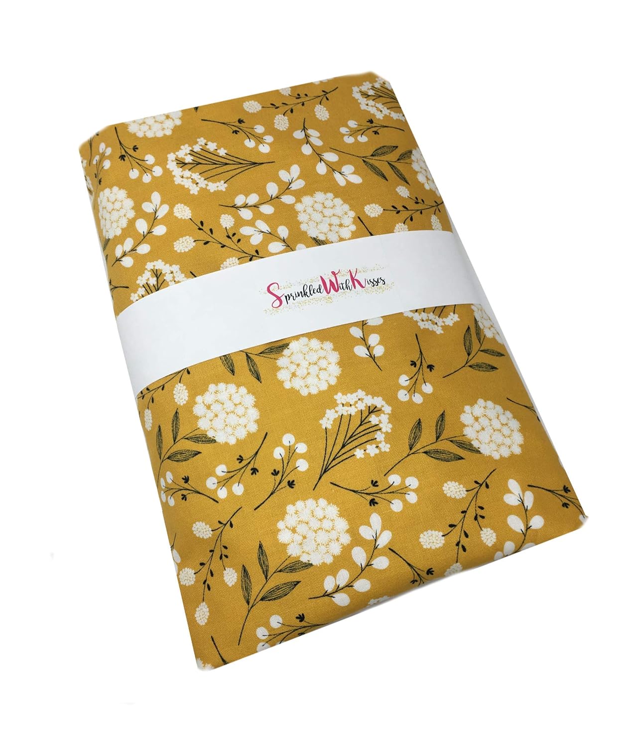 mustard yellow crib sheet