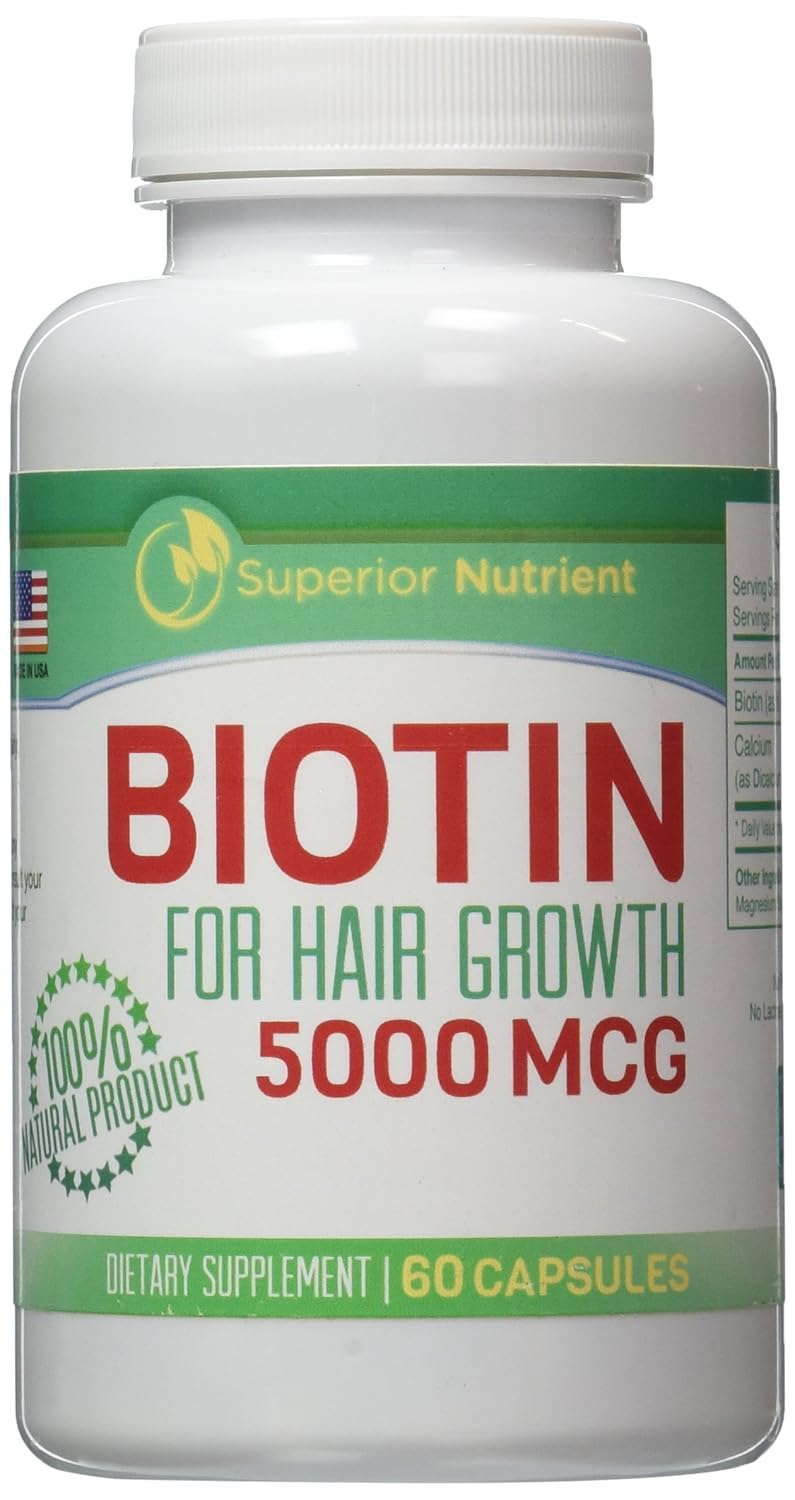 Amazoncom Biotin Hair Growth Vitamins 5000 Mcg Extra