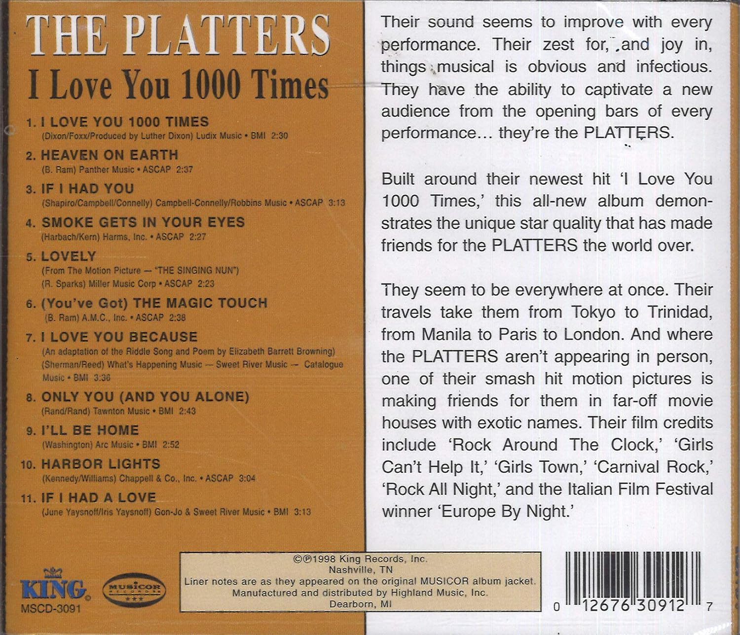 Platters I Love You A 1000 Times Amazon Com Music i love you a 1000 times