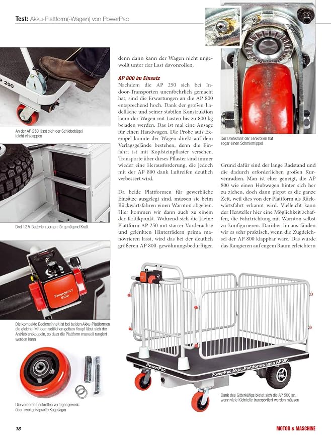 2019 Powerpac Ap400h Battery Platform Trolley Transport Cart