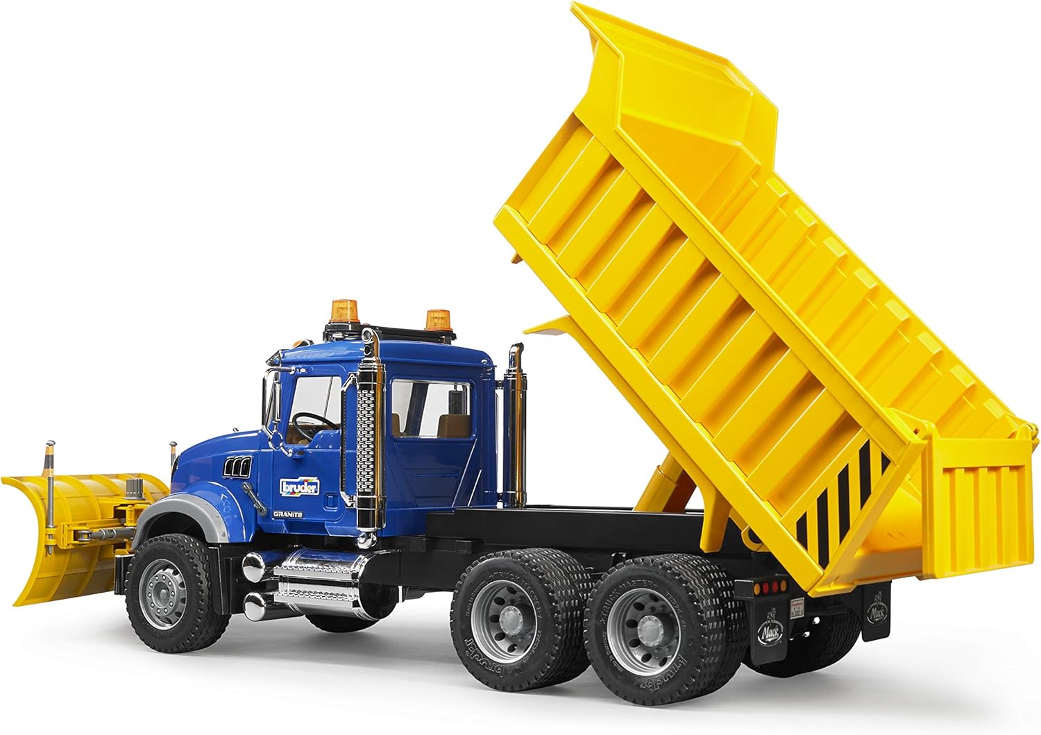 bruder mack snow plow truck