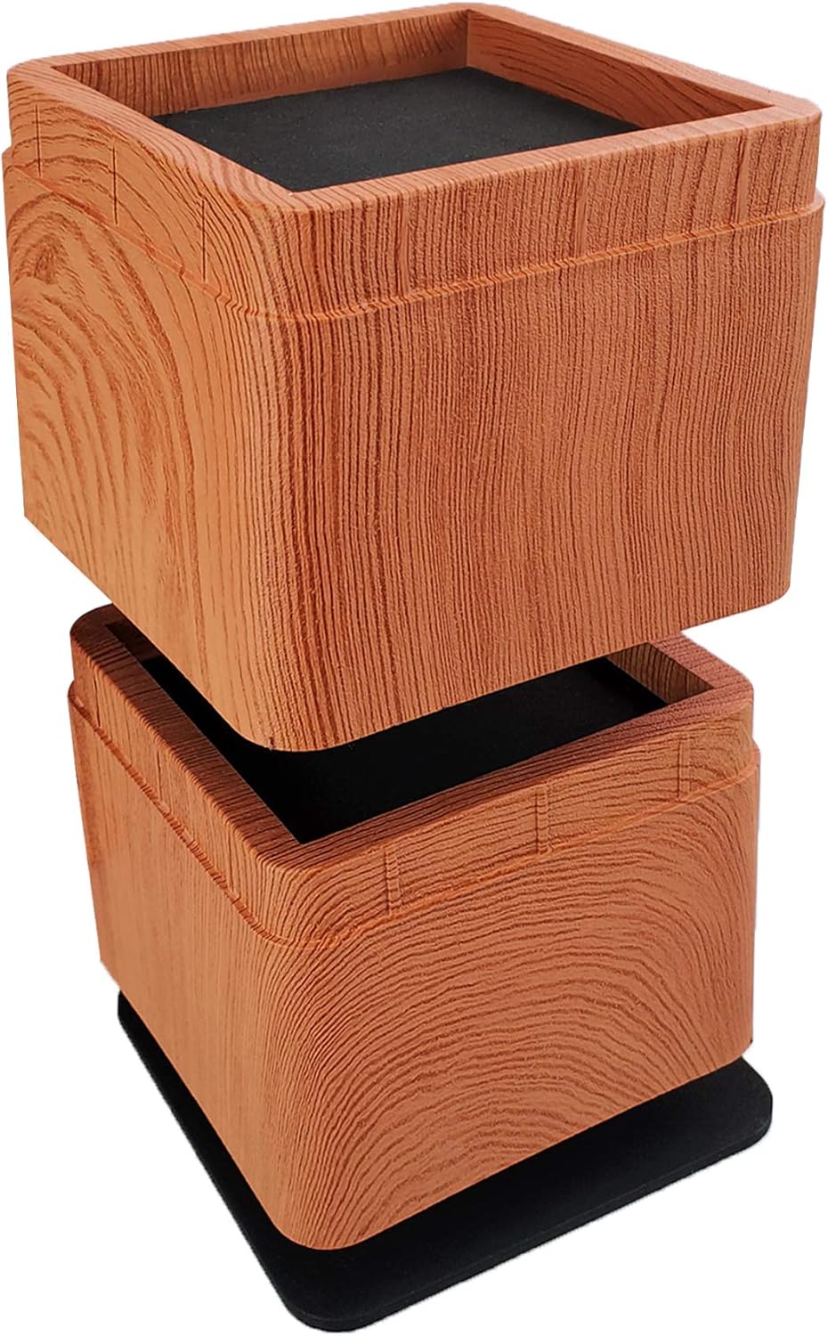 miixhoom Bed Risers Heavy Duty Light Wooden Color | 4 Pack Square Elevator up to 3 INCH Per Riser | Furniture Risers Durable/Stackable: Home & Kitchen