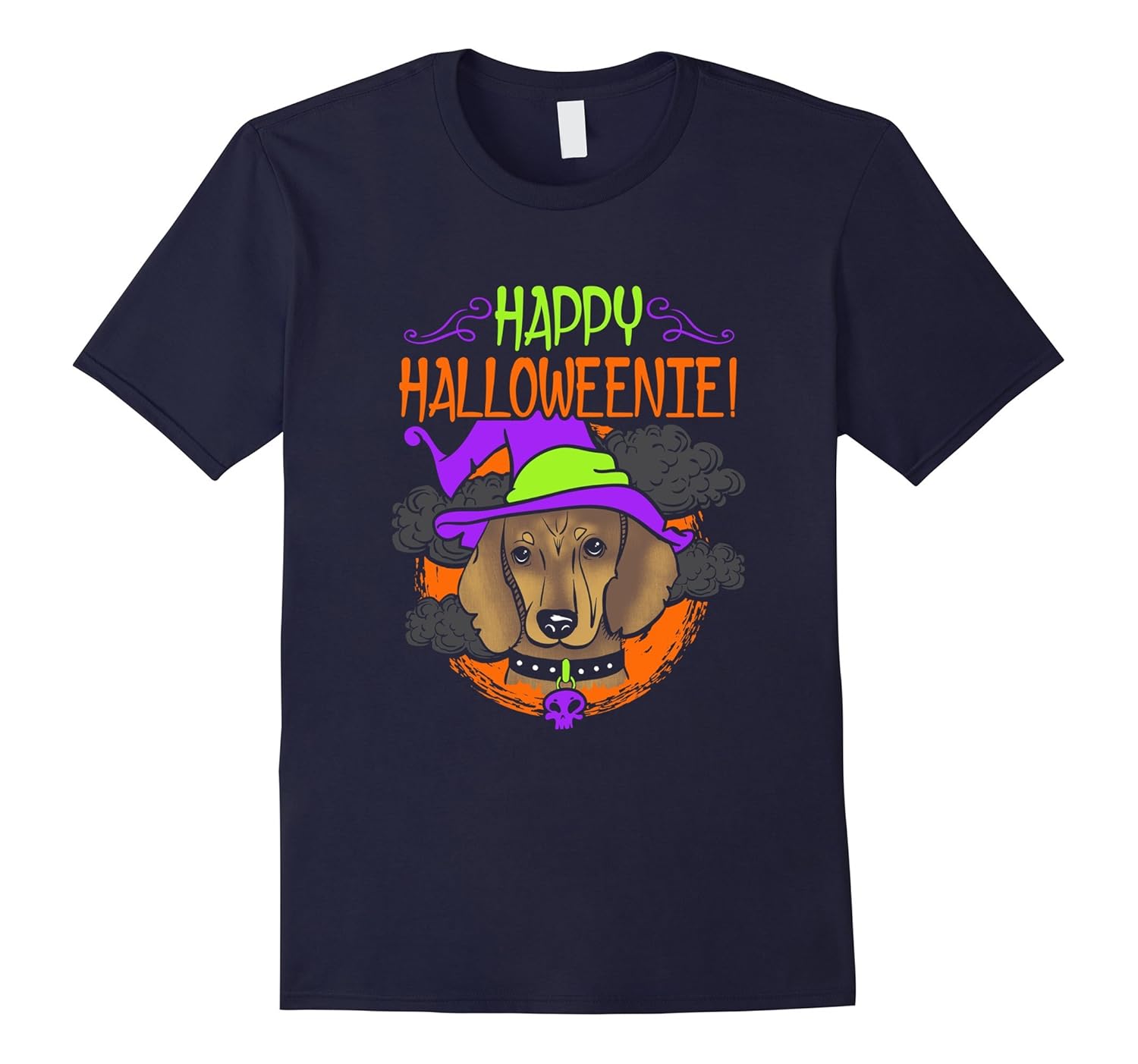 Dachshund Wiener Dog Halloween Shirt Happy Halloweenie Witch-ANZ