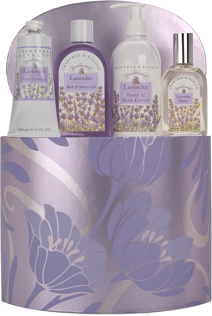 Crabtree & Evelyn Lavender Large Deluxe Hat Box Gift Set Amazon.co.uk