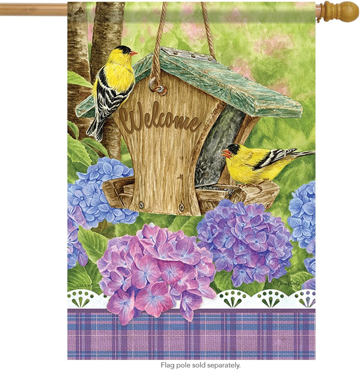 Carson Home Accents Flagtrends Classic Large Flag, Finch Feeder