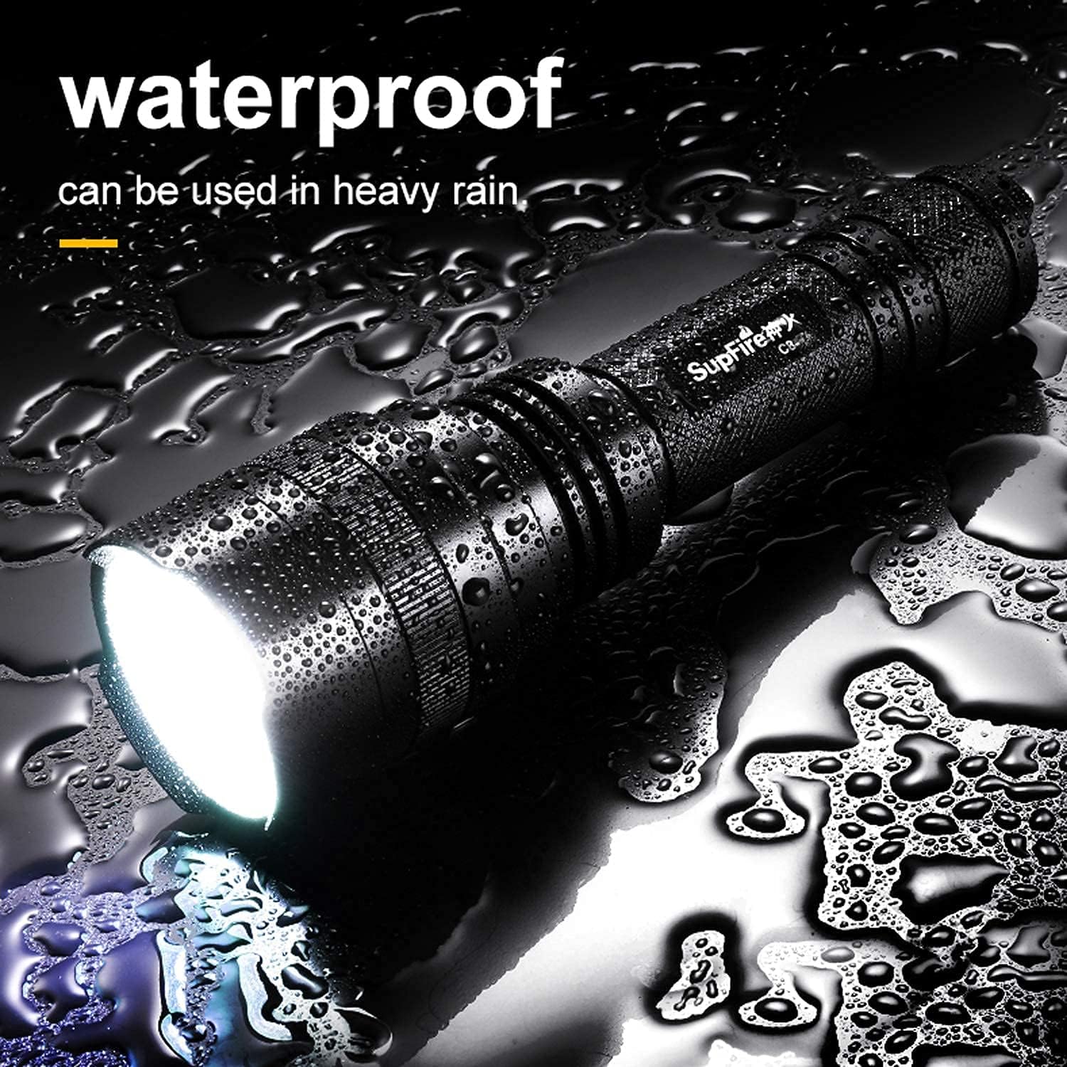 LED Flashlight High Lumens Rechargeable, Super Bright 1000 Lumen Light Brights, 5 Lights Modes Tactical Flashlights Waterproof for Outdoor Camping Hiking Cycling with Battery Include - - 