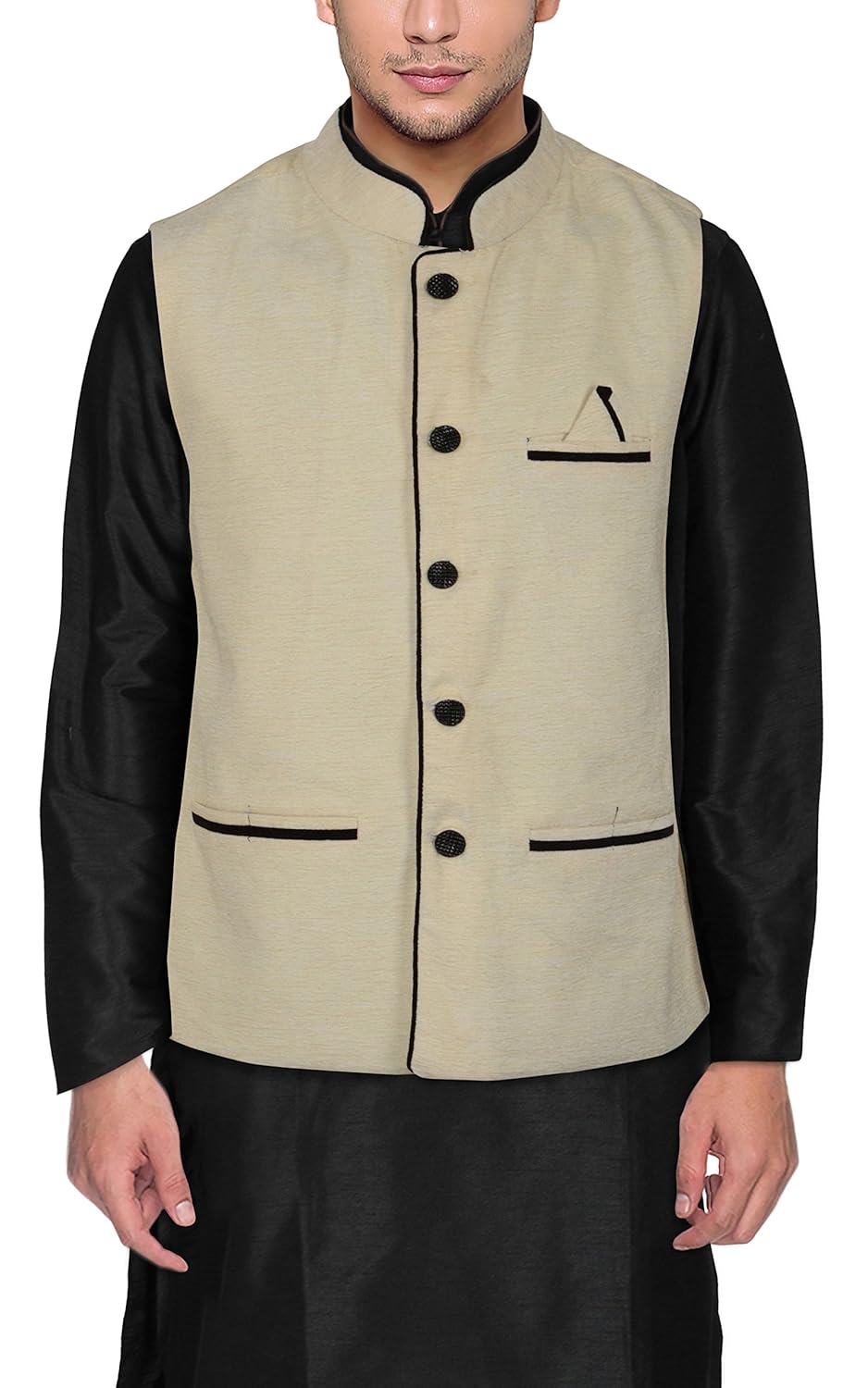 freedom fashion men's linen nehru jacket